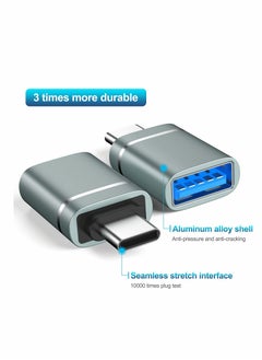 KASTWAVE USB C to USB Adapter 3-Pack USB C Male to USB 3.0 Female Adapter  Compatible with iMac 2021, iPad Pro 2021, MacBook Pro 2020 , MacBook Air 2020 and Other Type C or Thunderbolt 3 Devices Gray  - Image 4