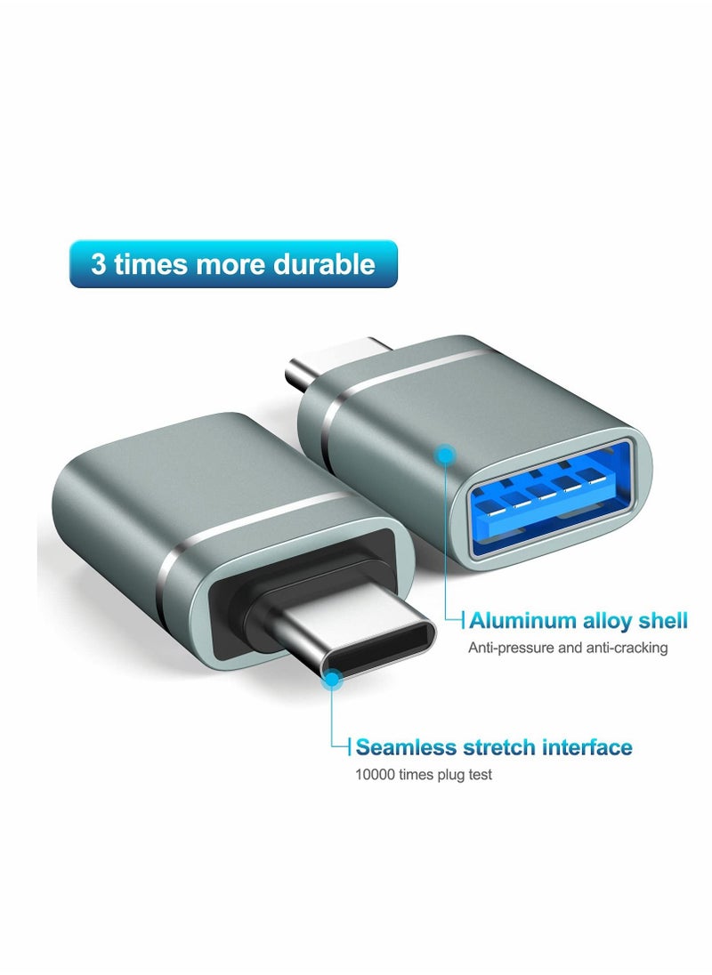 KASTWAVE - USB C to USB Adapter 3-Pack USB C Male to USB 3.0 Female Adapter  Compatible with iMac 2021, iPad Pro 2021, MacBook Pro 2020 , MacBook Air 2020 and Other Type C or Thunderbolt 3 Devices Gray - Image 1