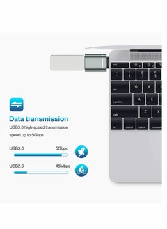 KASTWAVE USB C to USB Adapter 3-Pack USB C Male to USB 3.0 Female Adapter  Compatible with iMac 2021, iPad Pro 2021, MacBook Pro 2020 , MacBook Air 2020 and Other Type C or Thunderbolt 3 Devices Gray  - Image 2