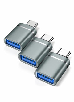 KASTWAVE USB C to USB Adapter 3-Pack USB C Male to USB 3.0 Female Adapter  Compatible with iMac 2021, iPad Pro 2021, MacBook Pro 2020 , MacBook Air 2020 and Other Type C or Thunderbolt 3 Devices Gray  - Image 3