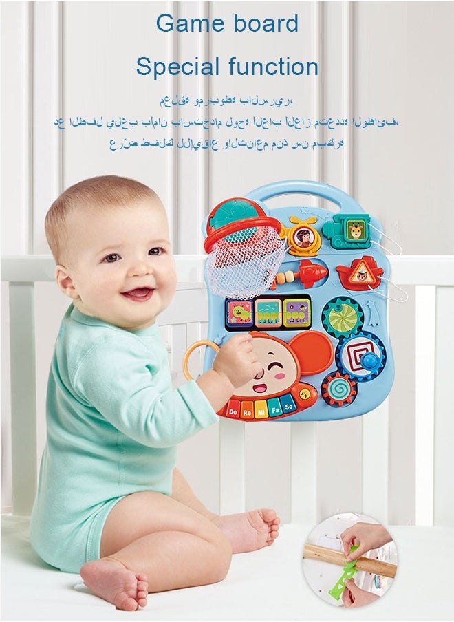 LO.BABY.VE - 2-In-1 Multifunctional Sit-To-Stand Early Educational Child Activity Center Learning Baby Walker With Removable Play Panel, Music Learning Toy - Image 1