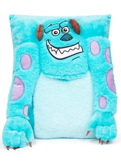 Jay Franco Jay Franco Disney Pixar Monsters Inc James Sullivan - Sully 3D Snuggle Plush Pillow - Super Soft Blue Pillow - Measures 15 Inches  - Image 1