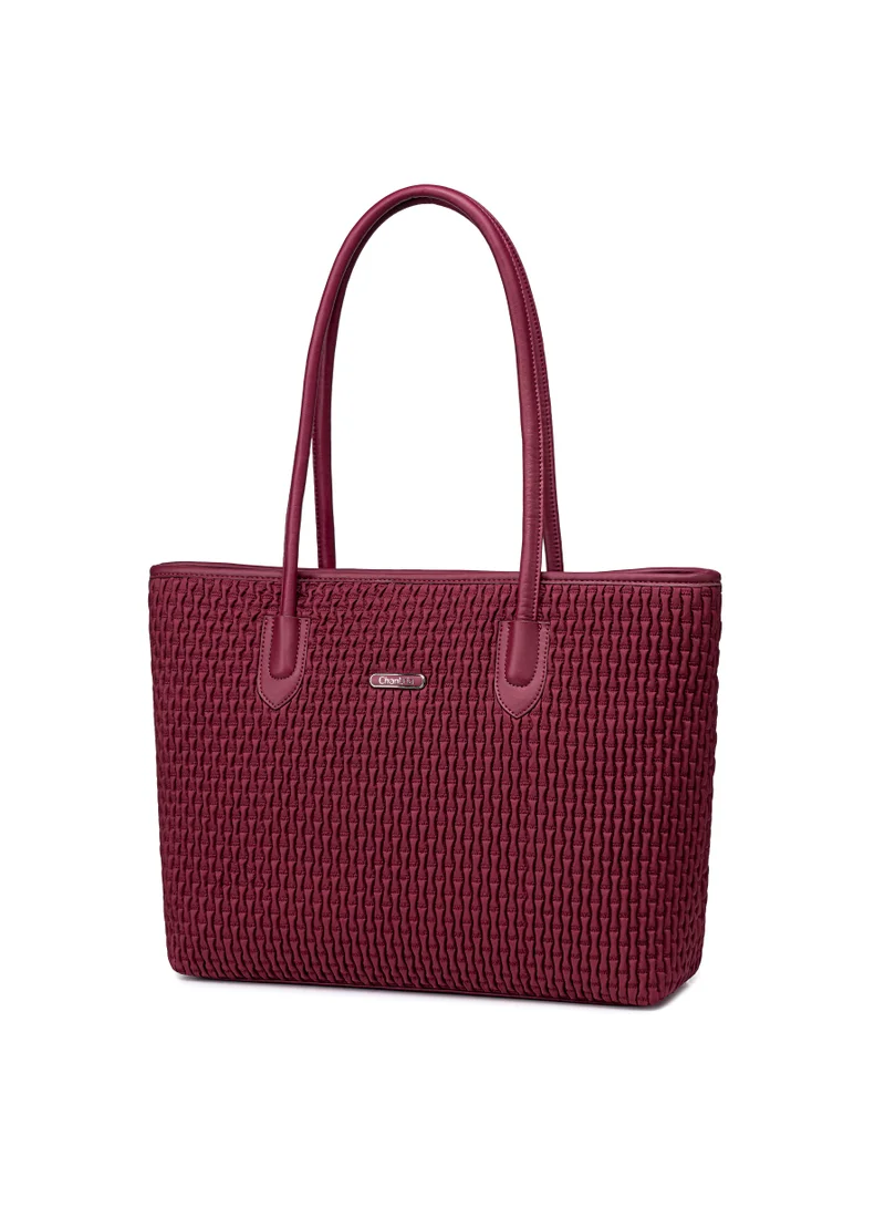 Chantria Premium Lightweight Tote Bag for Women Water Resistant Multifunctional Hand Bag with Separate Laptop and Tablet Compartment, CB00800-Burgundy