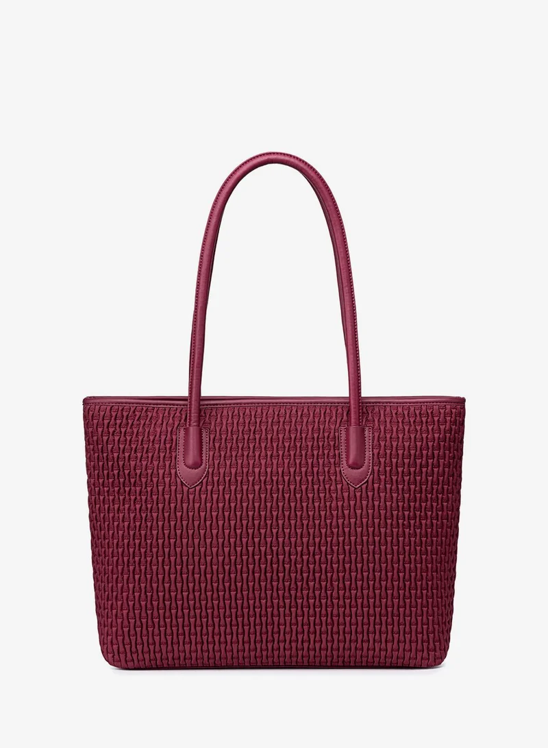 Chantria Burgundy Premium Lightweight Tote Bag for Women Water Resistant Multifunctional Hand Bag with Separate Laptop and Tablet Compartment, CB00800-Burgundy for Women | Best Price UAE