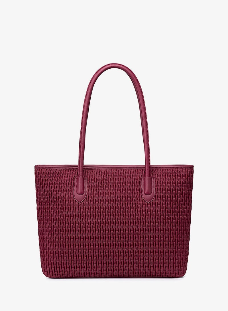 Chantria Premium Lightweight Tote Bag for Women Water Resistant Multifunctional Hand Bag with Separate Laptop and Tablet Compartment, CB00800-Burgundy - Image 3
