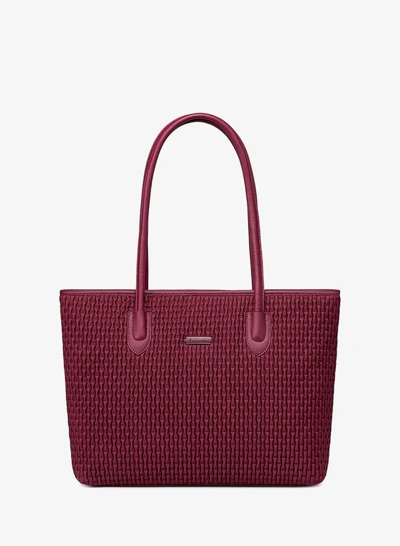Chantria Burgundy Premium Lightweight Tote Bag for Women Water Resistant Multifunctional Hand Bag with Separate Laptop and Tablet Compartment, CB00800-Burgundy for Women | Best Price UAE