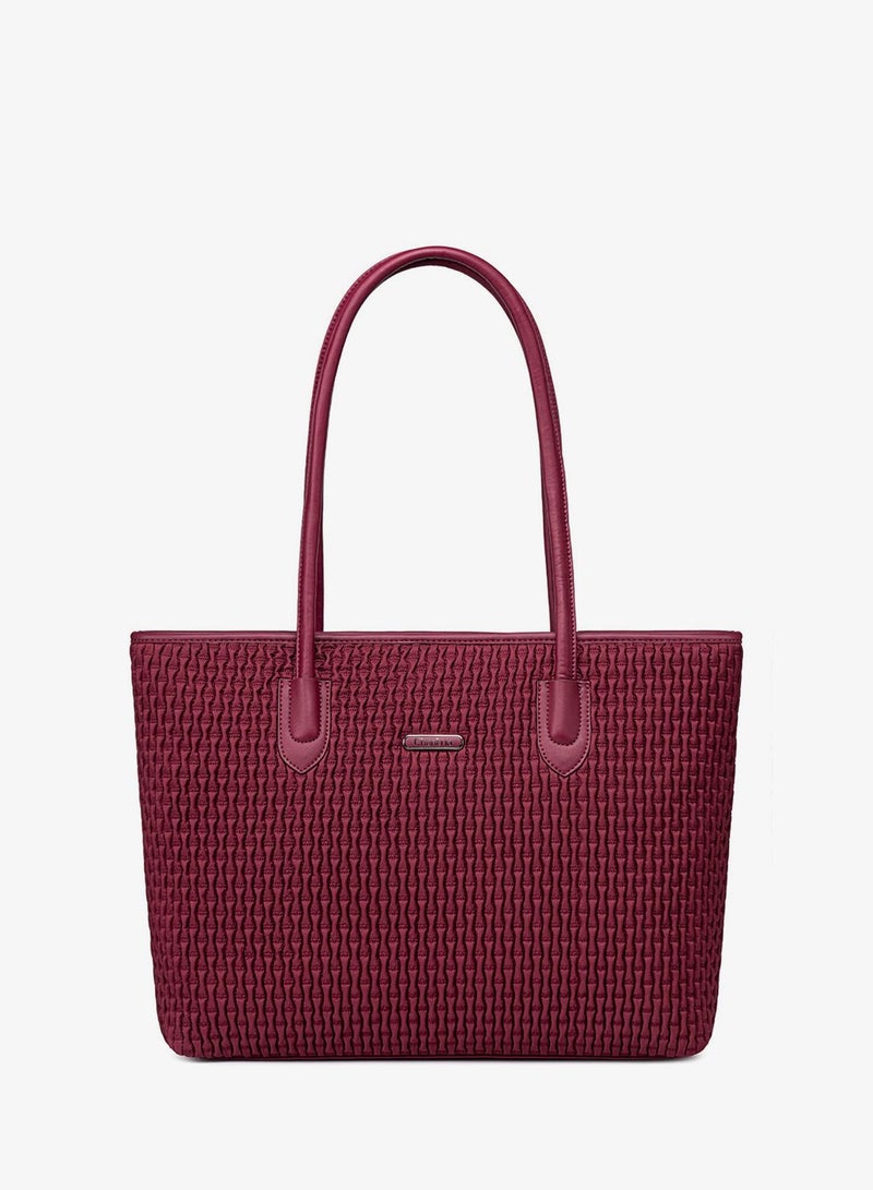 Chantria Premium Lightweight Tote Bag for Women Water Resistant Multifunctional Hand Bag with Separate Laptop and Tablet Compartment, CB00800-Burgundy - Image 2