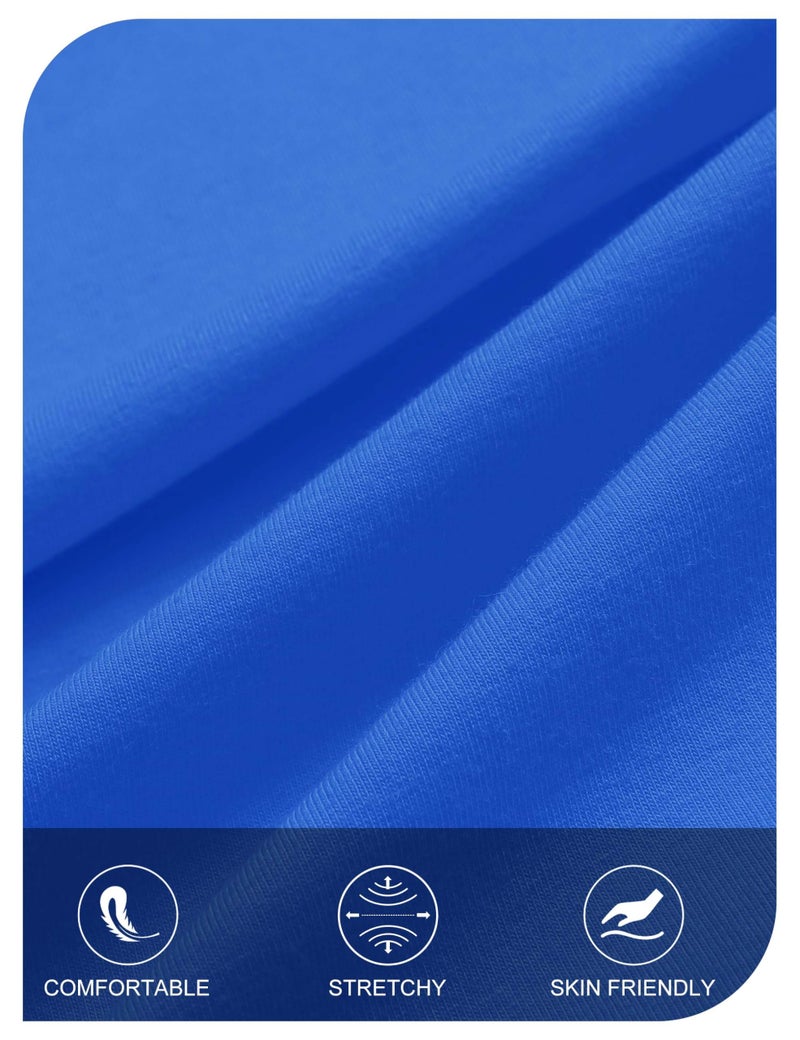 MEROKEETY Summer Spring Maxi Dresses for Women 2026 Casual Vacation Crew Neck Short Sleeve Long T Shirt Dress with Pockets, Royal Blue, XX-Large - Image 5