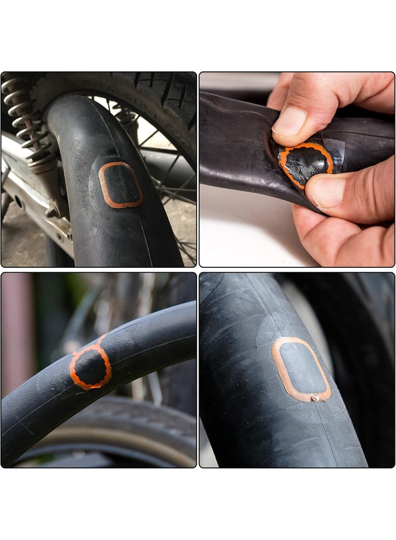 Arabest Bike Tire Repair Kit 43 PCS, Bicycle Inner Tube Puncture Patch Kits with 30 PCS Vulcanizing Parches, Metal Tire Lever & Rasp, Portable Bike Tire Patch Kit for MTB, Road Bike - Image 4