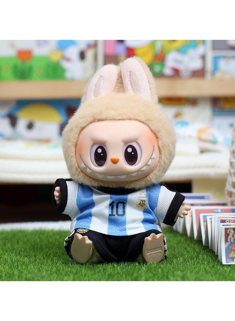 Plush clothes enamel pendant doll clothes football clothes sports wear heart beat macaron 17cm - Image 2