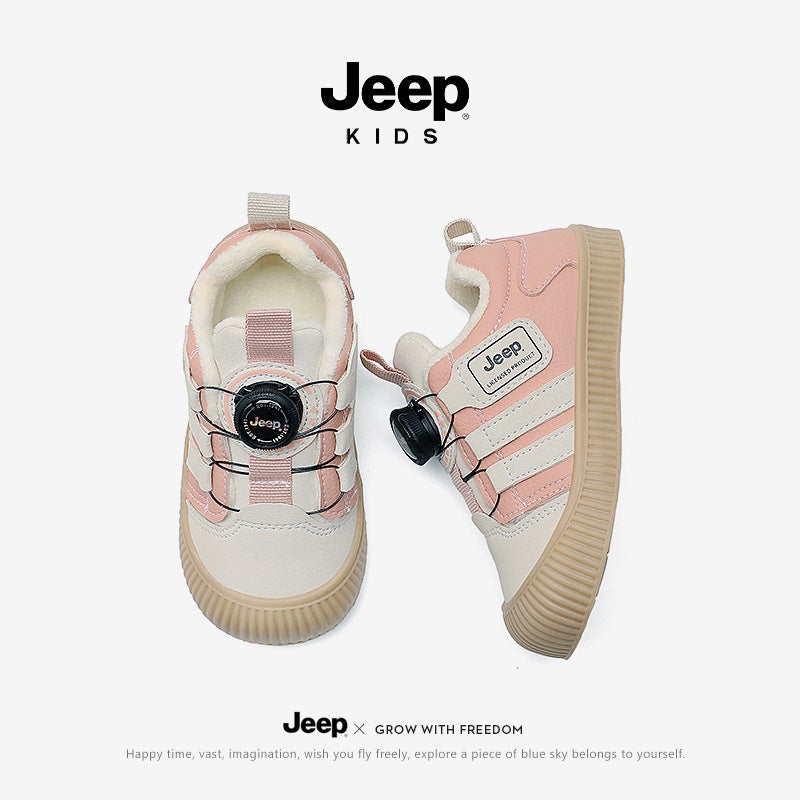 Jeep Kidsren'S Sports Shoes Winter Warm And Thickeneded Kidsren'S Sneakers New Boys' Cotton Shoes Girls' Soft-Soled Running Shoes - Image 3