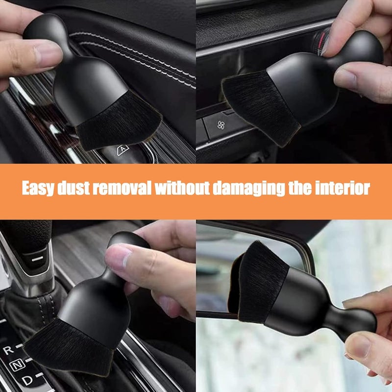 NGHEY 1 PC Car Interior Dust Brush, Auto Scratch Free Detailing Brush, Soft Car Interior Cleaning Brush Auto Accessories for Automotive Dashboard, Air Conditioner Vents, Computer (Black) - Image 3