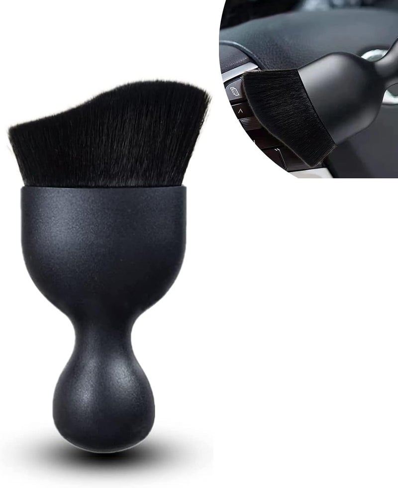 NGHEY 1 PC Car Interior Dust Brush, Auto Scratch Free Detailing Brush, Soft Car Interior Cleaning Brush Auto Accessories for Automotive Dashboard, Air Conditioner Vents, Computer (Black) - Image 1