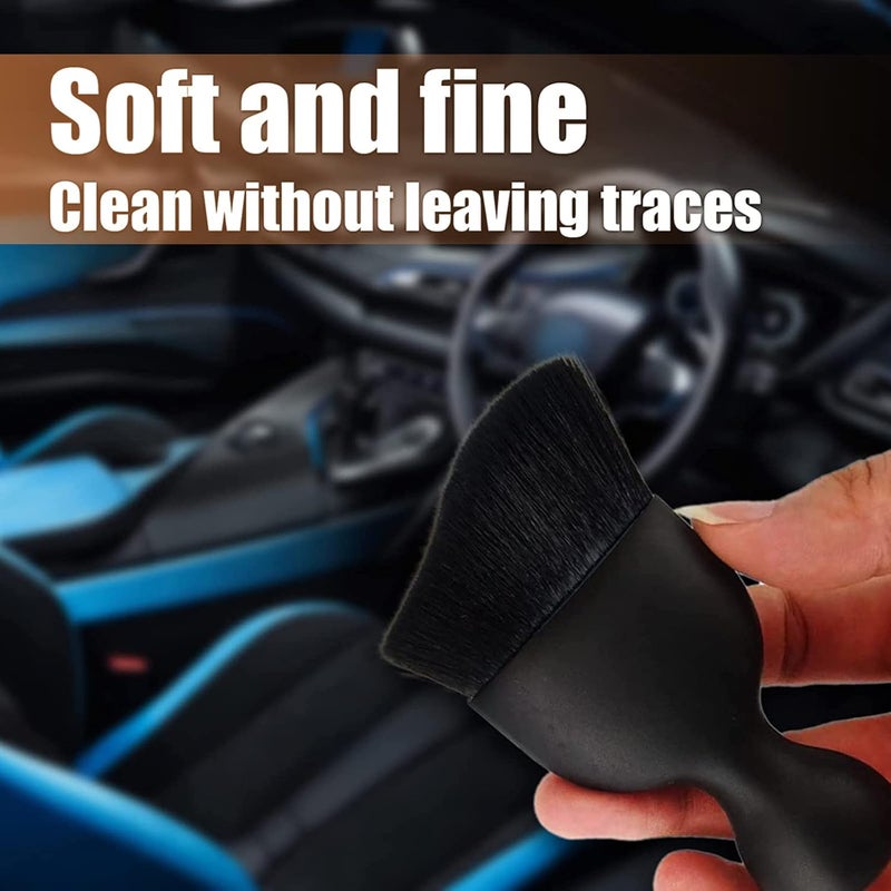 NGHEY 1 PC Car Interior Dust Brush, Auto Scratch Free Detailing Brush, Soft Car Interior Cleaning Brush Auto Accessories for Automotive Dashboard, Air Conditioner Vents, Computer (Black) - Image 4