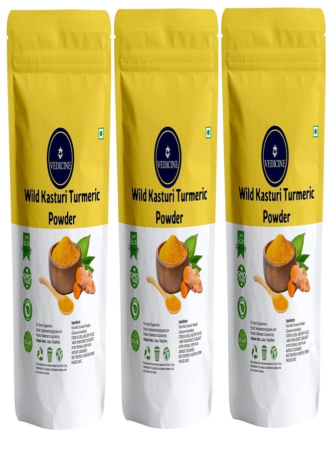 VEDICINE Wild Kasturi Amba Haldi Turmeric Manjal Powder For Face Pack 300gm - Image 1