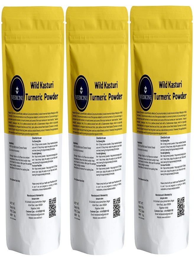 VEDICINE Wild Kasturi Amba Haldi Turmeric Manjal Powder For Face Pack 300gm - Image 2