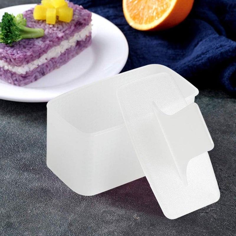 AYCCNH 1 Pack Non Stick Musubi Maker Press with Small Rice Paddle, Sushi Making Kit Onigiri Mold Luncheon Meat Press Hawaiian Musubi Maker Mold (White) - Image 3