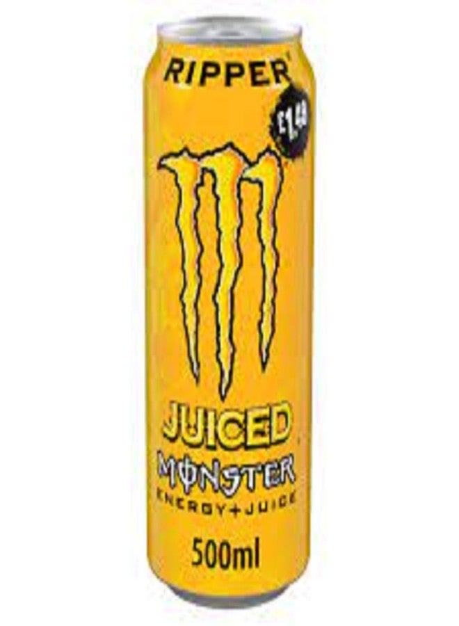 Monster Ripper® Energy + Juice Carbonated Energy Drink | L-Carnitine + Taurine + B Vitamins, 16.91 fl oz ℮ 500 ml