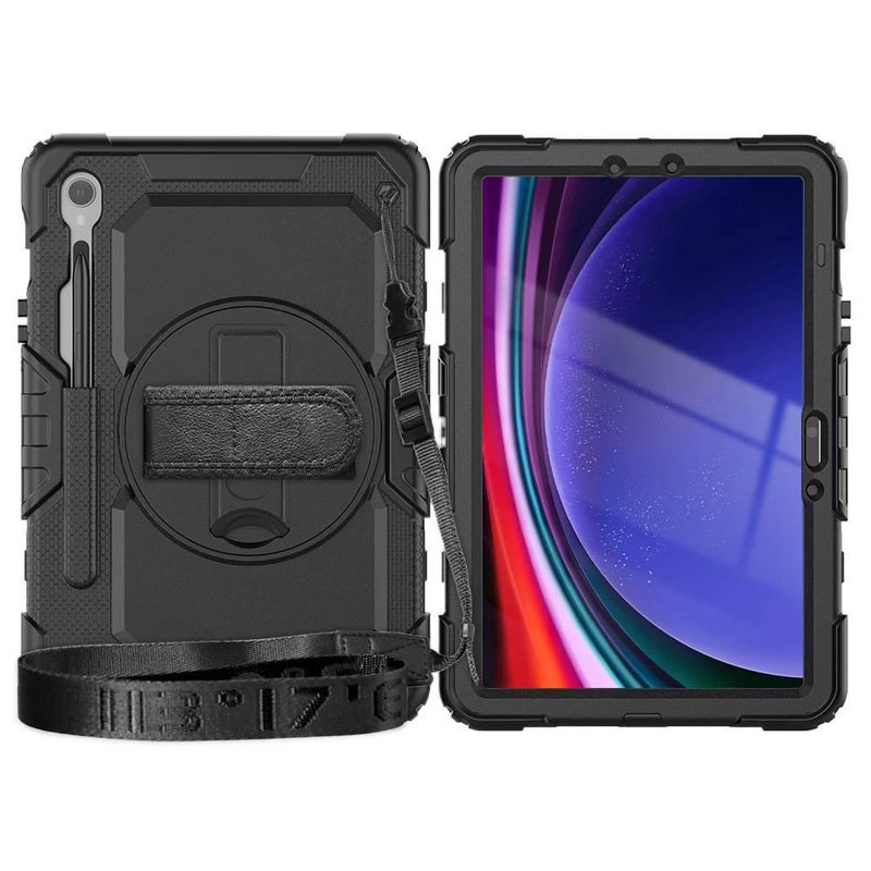 LL Orange Samsung Tab Rotating Case Compatible with Samsung Galaxy Tab S10 FE / Samsung Galaxy Tab A9 with Protective Cover Stand Function and Daily Tablet Carry - Image 5
