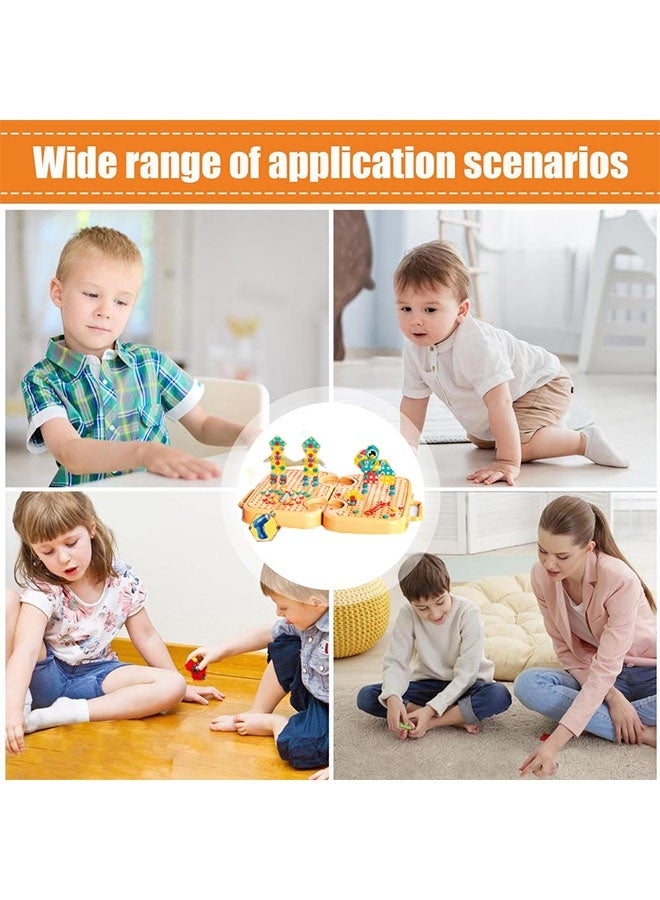 Children'S Screw Toy，224 Pcs Screw Toys with Electric Drill，Montessori Play Toolbox, Early Education Screw Toys Pretend Play, Children'S Building Blocks, Building Block Games,Children'S Screw-Twisting Educational Toys, Simulation Electric Repair Toys，DIY Educational Building Blocks,Develop Fine Motor Skills - Image 3