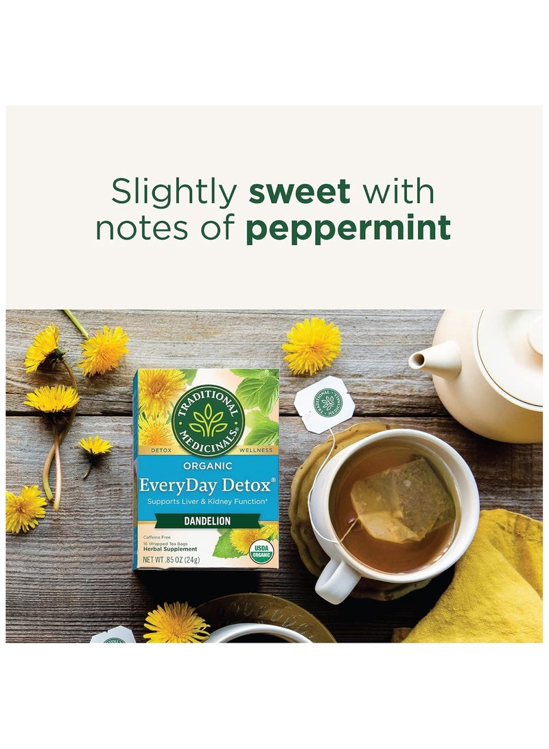 Tm Traditional Medicinal Everyday Detox Dandelion, 16 Teabags - Image 4