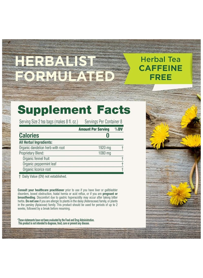 Tm Traditional Medicinal Everyday Detox Dandelion, 16 Teabags - Image 2