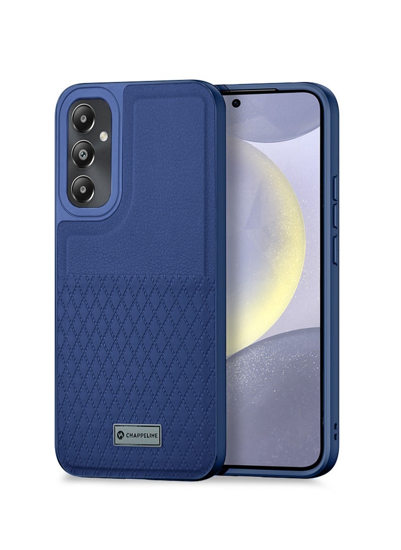 CHAPPELINE - Liquid Silicone With Raised Camera Lips Card Holder Case Cover For Samsung Galaxy S24 5G 2024 Navy Blue - Image 1