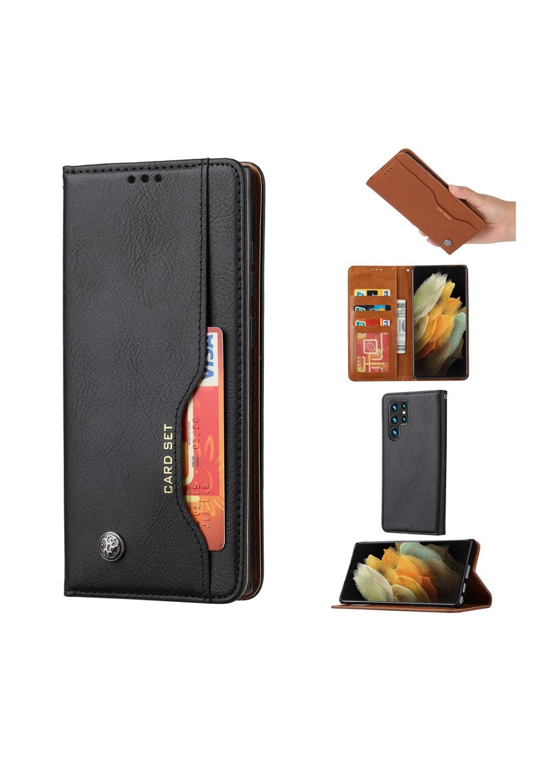 Suteni Flip Cover Leather Protective Case for Samsung Mobile Phone - Image 3