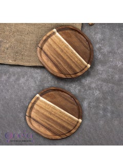 Naturalove Acacia Presentation Plate 2 Pieces - Round  - Image 1