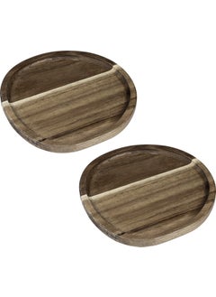Naturalove Acacia Presentation Plate 2 Pieces - Round  - Image 3