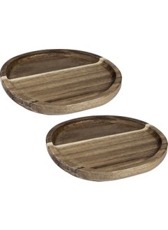 Naturalove Acacia Presentation Plate 2 Pieces - Round  - Image 2