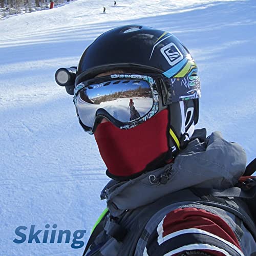 YESLIFE Red Ski Mask, Balaclava Face Mask for Men and Women – Skiing, Snowboarding, Motorcycle, UV Protection & Wind Protection, Hat - Image 2