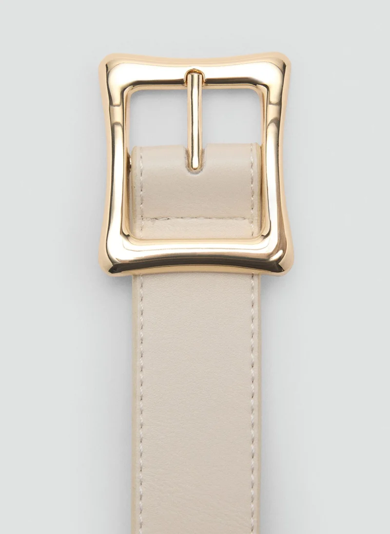 MANGO Square Buckle Allocated Hole Belt