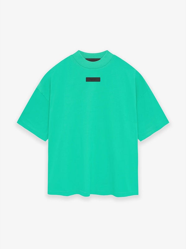 ESSENTIALS FEAR OF GOD Plain Crew Neck Casual Tee thin leaf green 