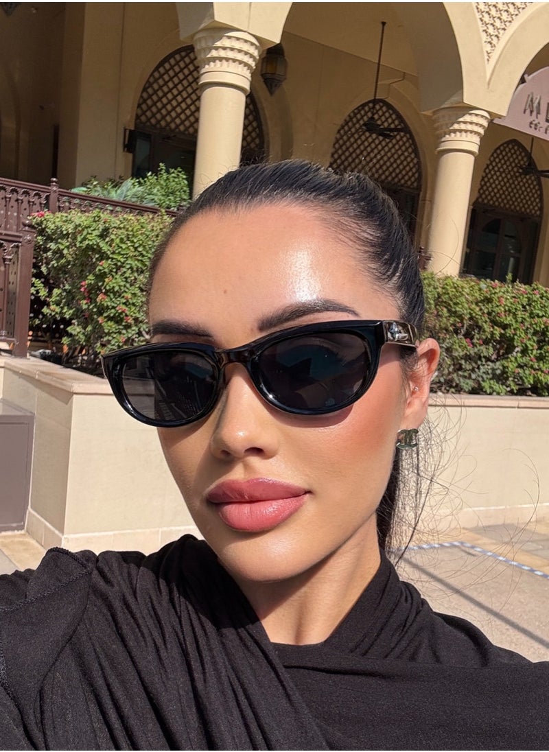 تصميم زينس - نظارات شمسية نسائية صغيرة على شكل عين القطة، مقاومة للأشعة فوق البنفسجية 400 - نظارات شمسية نسائية فاخرة عالية الجودة - Image 1