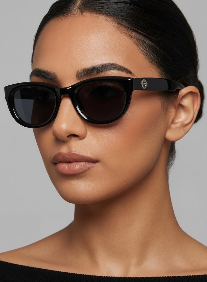 تصميم زينس نظارات شمسية نسائية صغيرة على شكل عين القطة، مقاومة للأشعة فوق البنفسجية 400 - نظارات شمسية نسائية فاخرة عالية الجودة - Image 1