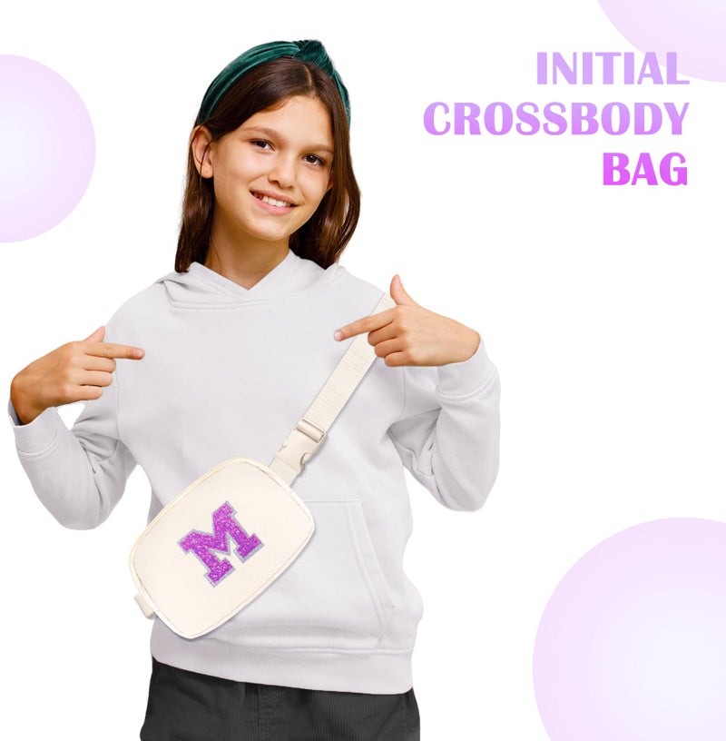 COSHAYSOO Girls Purses Fanny Pack Crossbody Belt Bag Birthday Gifts for 6 7 8 9 10 11 12 Year Old Girl Age 6-8 8-10 10-12 Kids Basket Stuffers Tween Teen Preteen Trendy Stuff Ivory M - Image 4