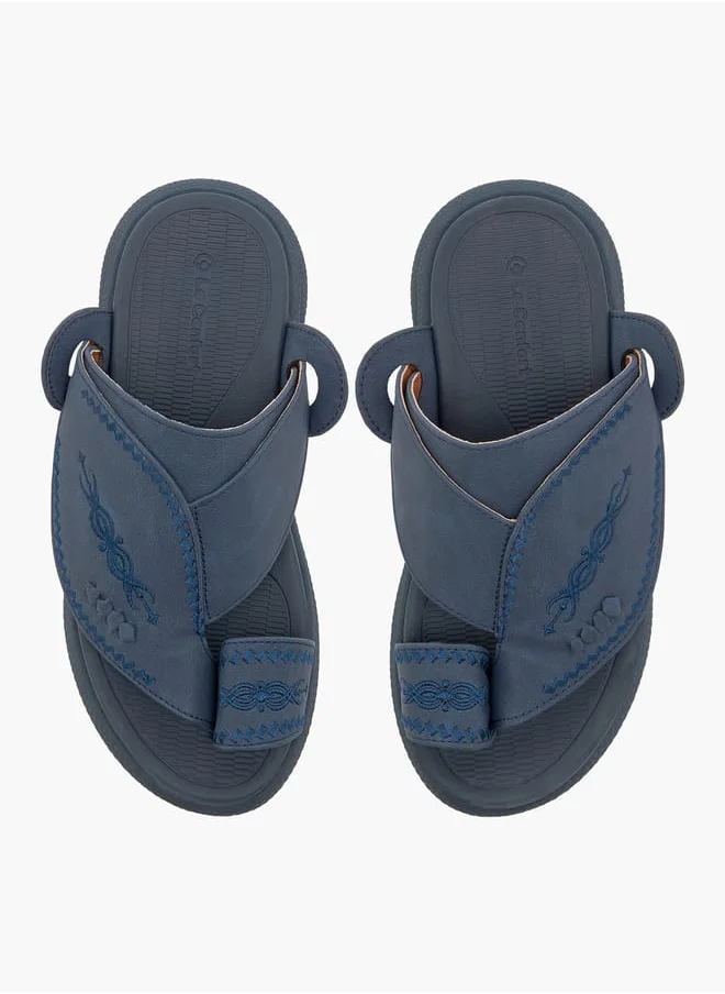 Le Confort Boys Embroidered Arabic Sandals with Toe Detail