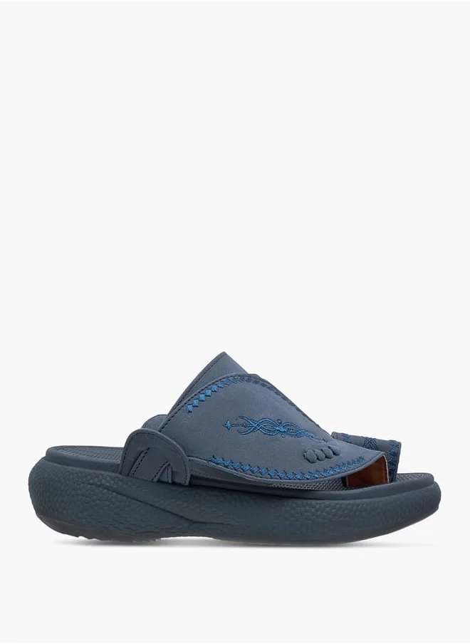 لو كونفورت Boys Embroidered Arabic Sandals with Toe Detail