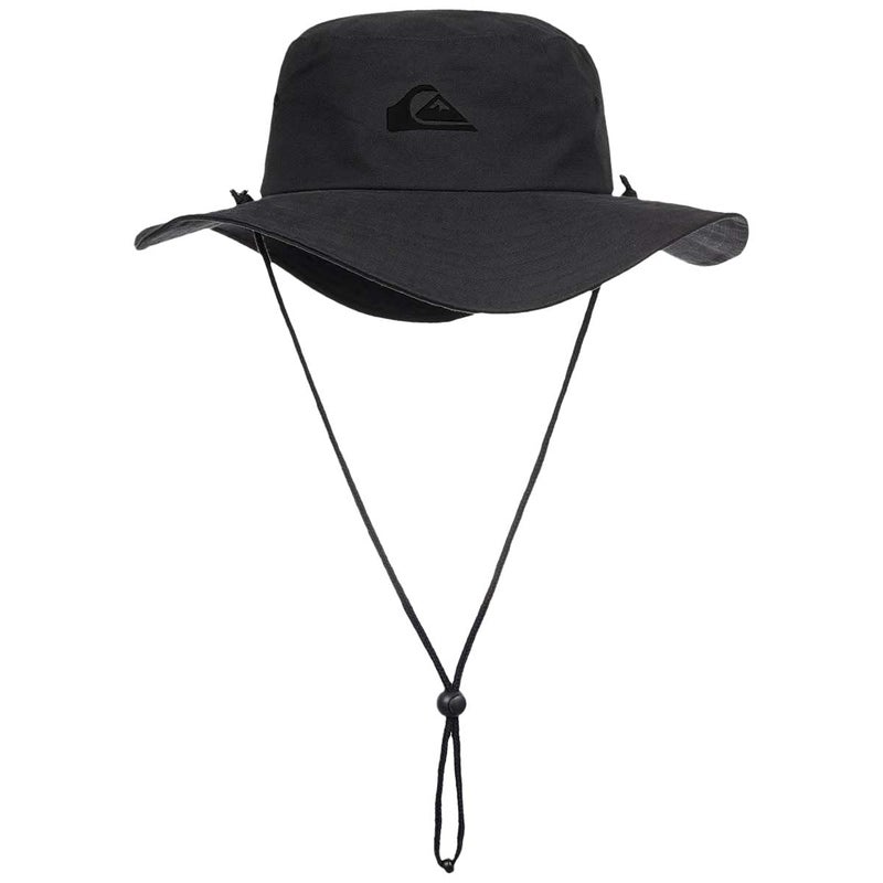 Quiksilver Men's Bushmaster Sun Protection Floppy Visor Bucket Hat, Stealth, L/XL