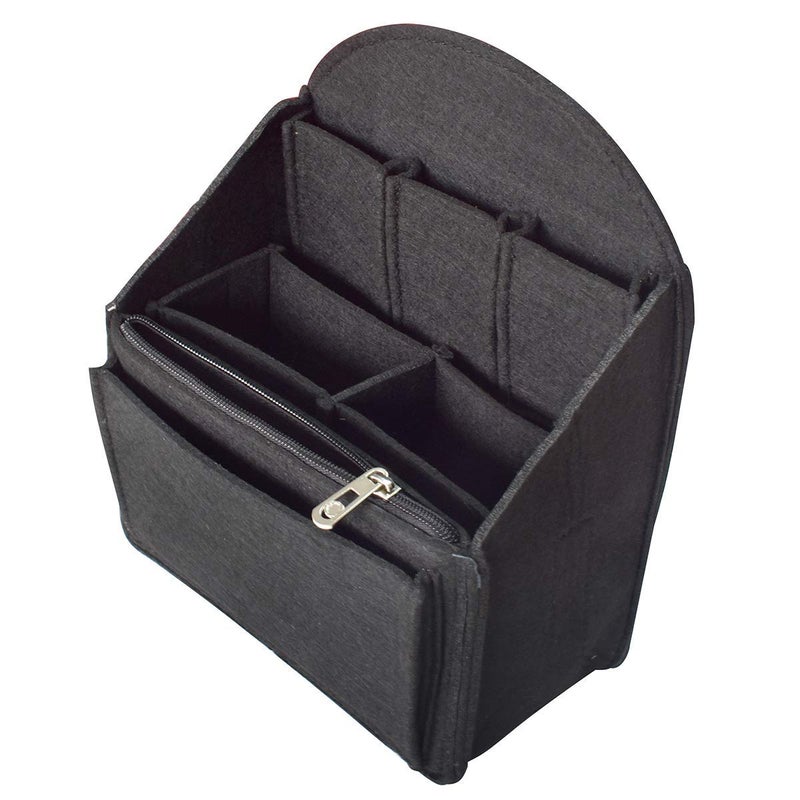 VANCORE Felt Backpack Organizer Insert for Rucksack Handbag Shoulder Bag (Black,Small) - Image 1