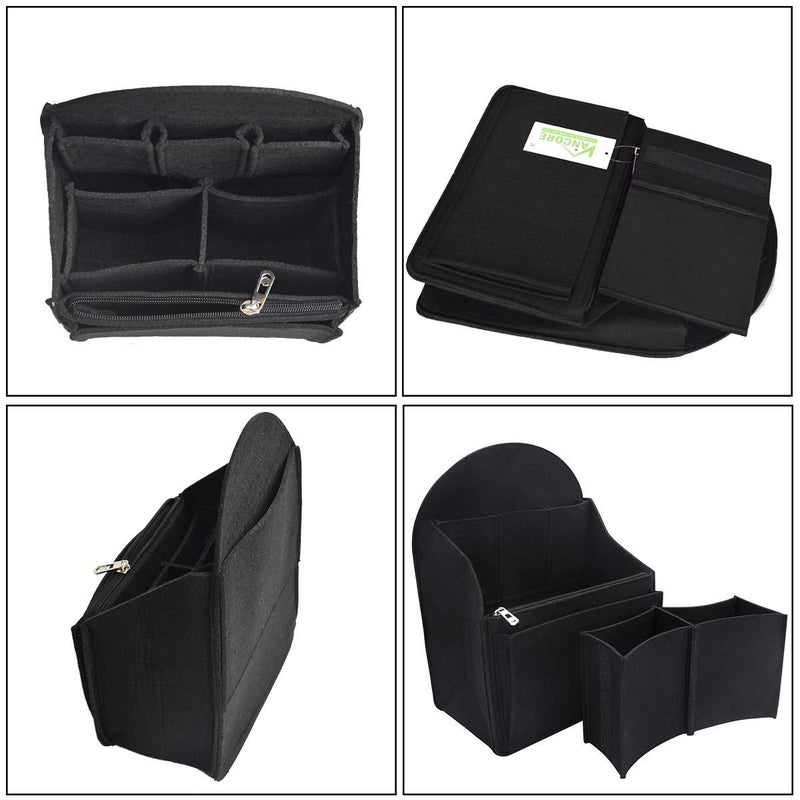 VANCORE Felt Backpack Organizer Insert for Rucksack Handbag Shoulder Bag (Black,Small) - Image 4