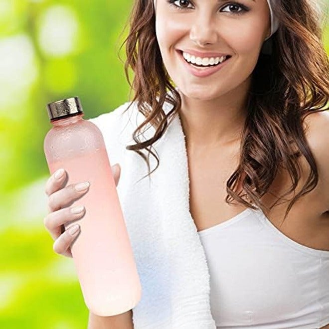 Tycom Drinking Water Bottle With Time Marker - 1L Leak-Proof, BPA Free, Motivational Reusable 32oz Water Bottles With Times To Drink - Ideal For Fitness, Sports, Travel, Gym, & Outdoor (White) - Image 5