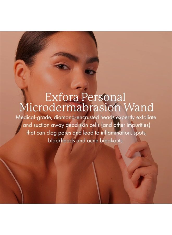 Vanity Planet Exfora Facial Microdermabrasion Wand by Vanity Planet - Acne Treatment Reduce Wrinkles & Fine Lines - 4 Interchangeable Heads & Dual Charging Mode - Exfoliating Facial Cleanser for All Skin Types - Image 2