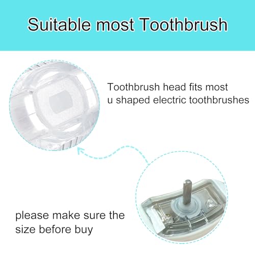 Magentak 2 Pcs Silicone U-Shaped Toothbrush Replacement Head Compatible with Ultrasonic Toothbrush,360 Degree Silicone Head for Teeth Cleaning, Sonic Toothbrush Tool Head Accessories for Adults - Image 4