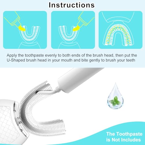 Magentak 2 Pcs Silicone U-Shaped Toothbrush Replacement Head Compatible with Ultrasonic Toothbrush,360 Degree Silicone Head for Teeth Cleaning, Sonic Toothbrush Tool Head Accessories for Adults - Image 5