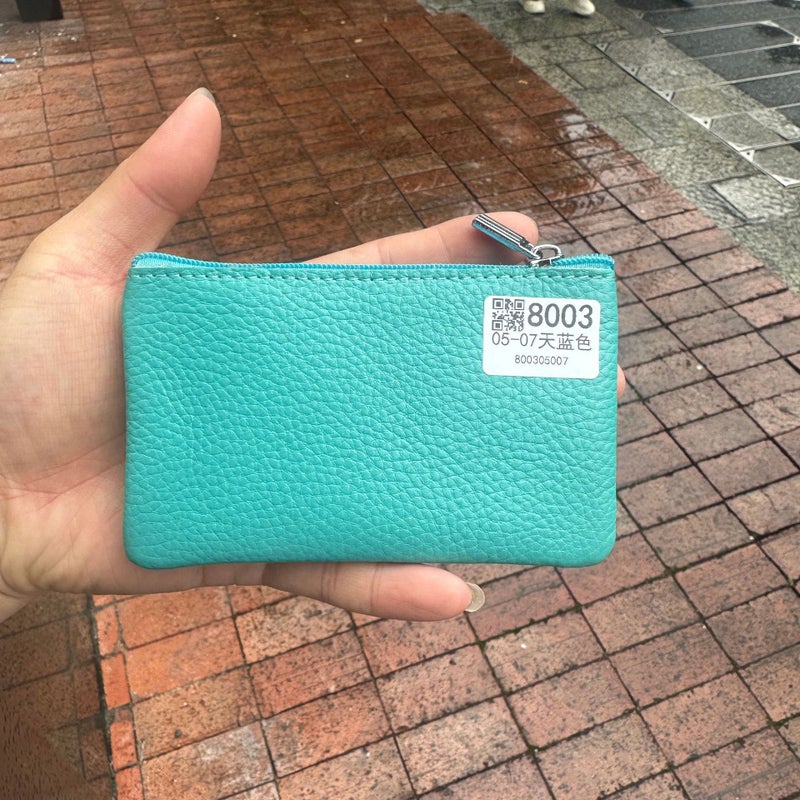 Student Genuine Leather Zipper Coin Purse Children'S First Layer Cowhide Earphone Storage Bag Women'S Small Wallet - Image 1