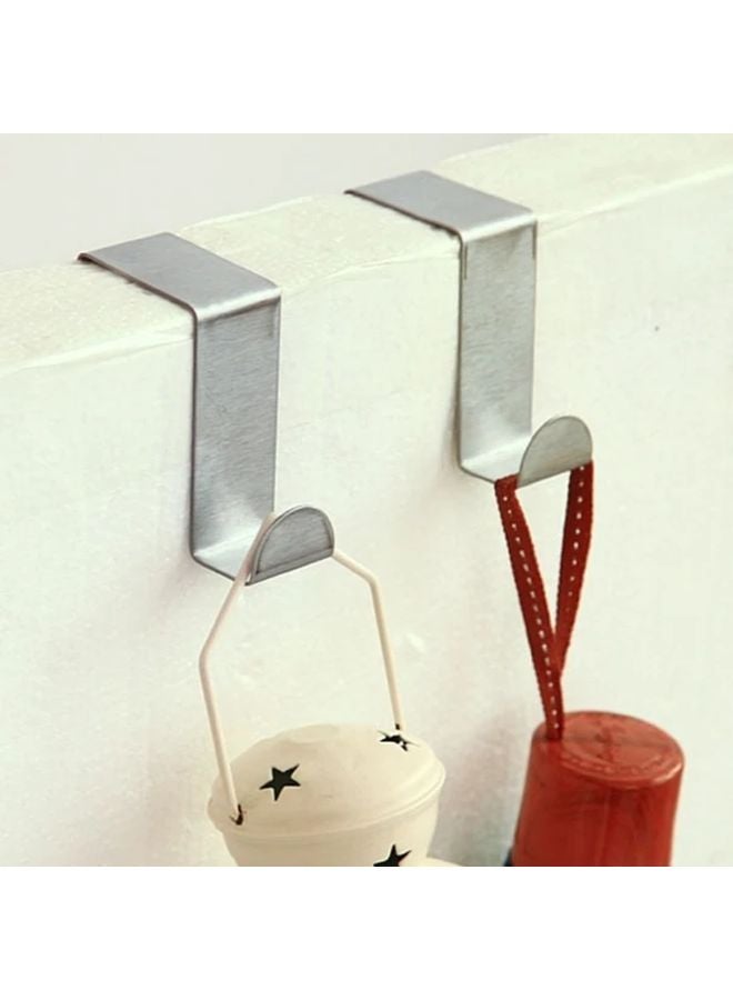 2pcs Rustproof Stainless Steel Z Hooks Over The Door Hangers For Coats Clothes Kitchen Storage - Image 4