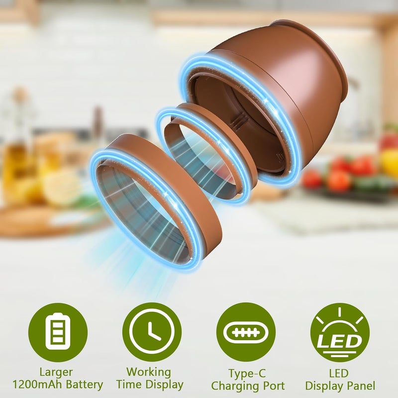 VUEBEE Electric Mason Jar Vacuum Sealer for Regular Mouth and Wide Mouth Canning Jars, Automatic Sealing Machine Kit for Food Storage and Fermentation - Image 4