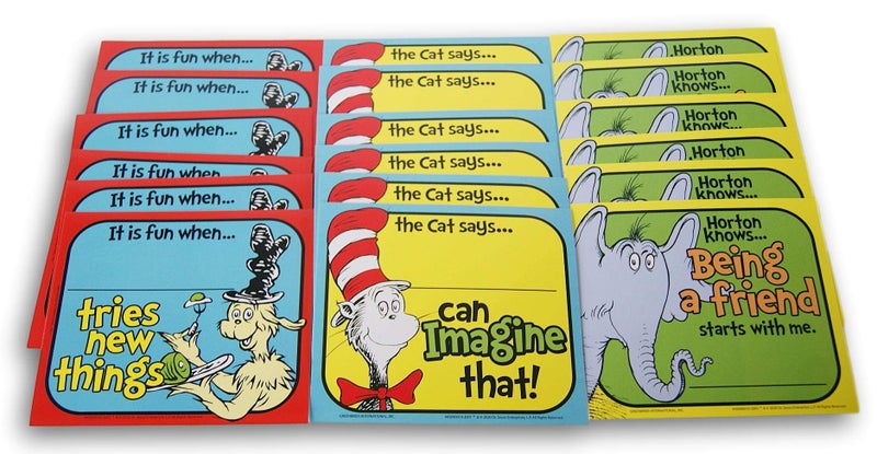 Teaching Tree Dr. Seuss Award Certificates (Imagination, Trying, Being a Friend) Paper Cut-Outs Room Decor - 18 Pieces - Image 4